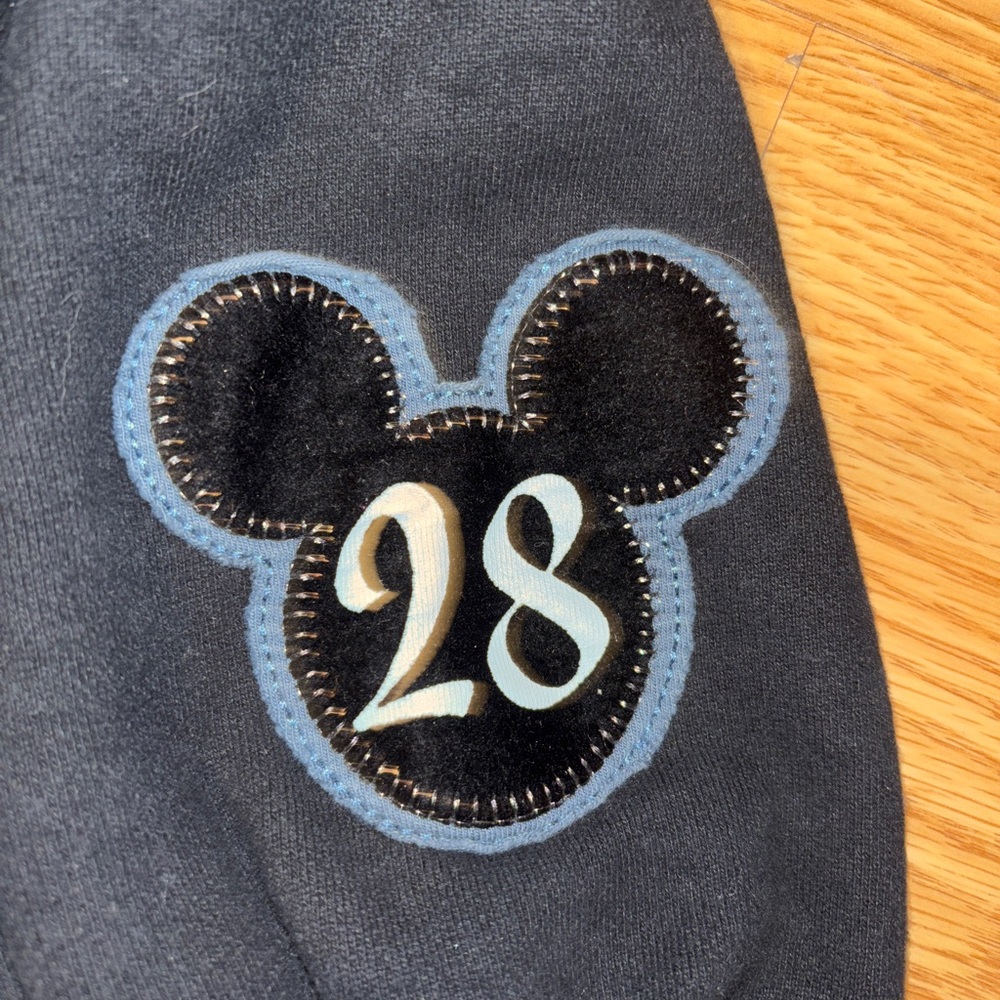 Disney Parks Disneyland Crop Moto Jacket Sweatshirt Black Sequined Mickey 3D Zip